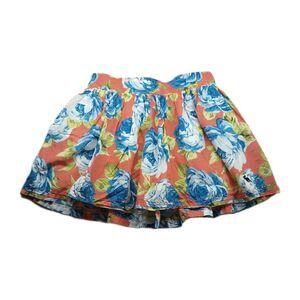 Abercrombie & Fitch Womens Med Pleated Mini Skirt Floral Resort Wear Coquette